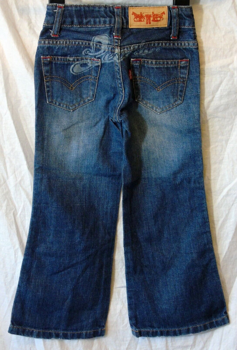 Blue Distressed Denim Flared Jeans Age 4 Years Levi's Red Tab