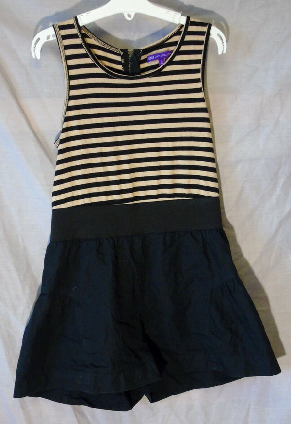 Black Stripe Sleeveless Smart Playsuit Age 9 Years M&S