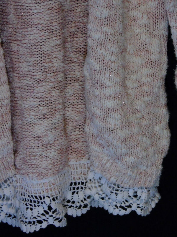 Pink Sparkly Knit Open Cardigan Age 10 Years TU