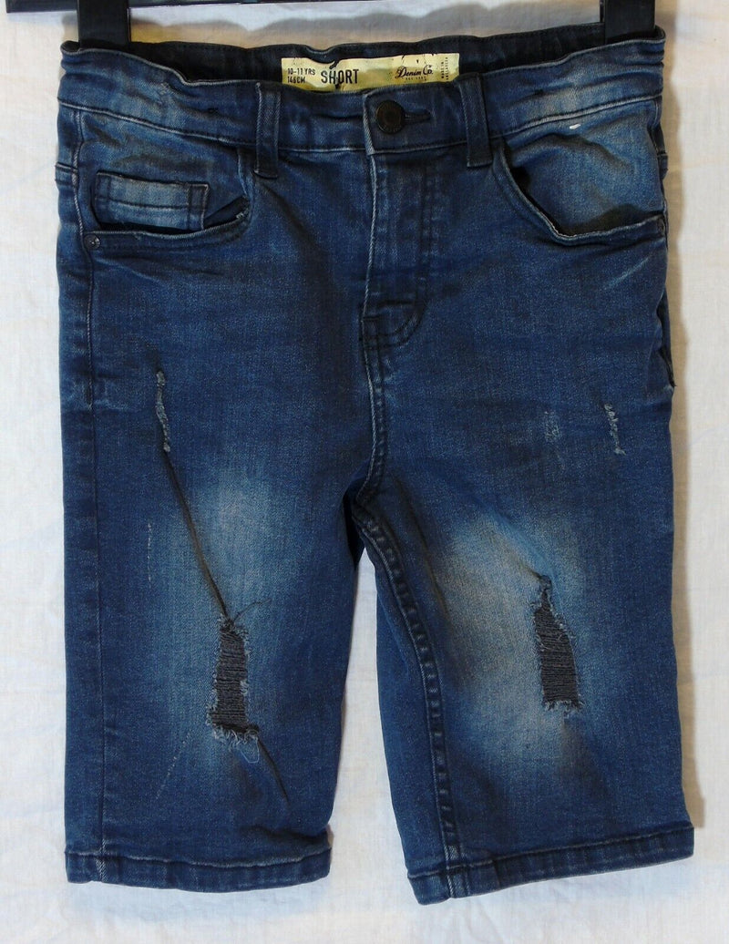 Blue Distressed Denim Board Shorts Age 10-11 Years Primark