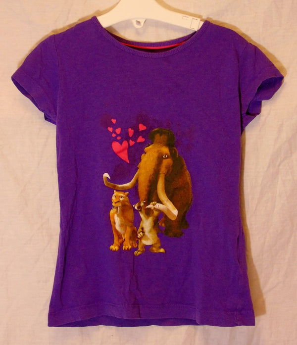 Ice Age Purple T-Shirt Tee Age 3-4 Years H&M