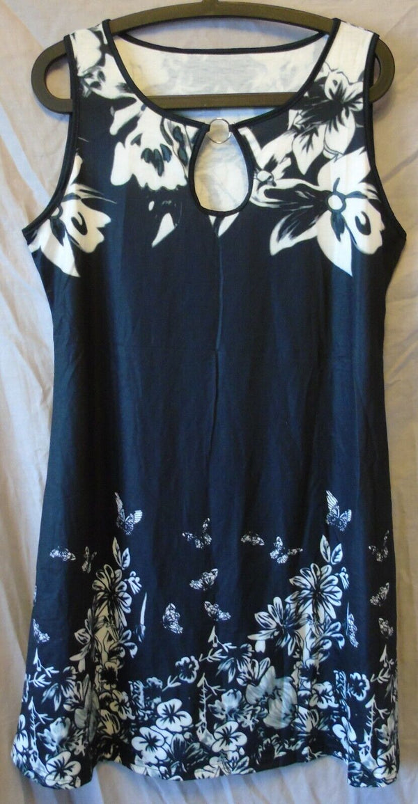 Black Floral Summer Dress Size 10 Shein