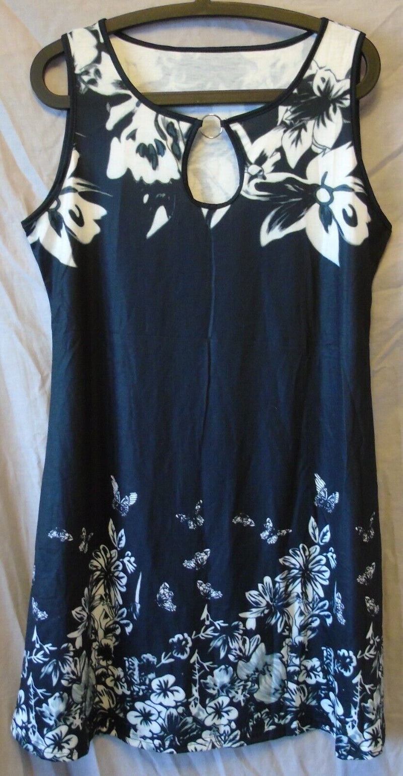 Black Floral Summer Dress Size 10 Shein