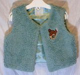 Disney Bambi Green Fleece Gilet Bodywarmer Age 2-3 Years Primark