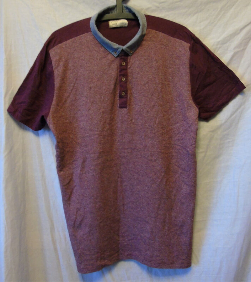 Maroon Red Polo Shirt Size L Large Next