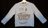 Blue Happy Long Sleeve Top Age 12-18 Months Nutmeg