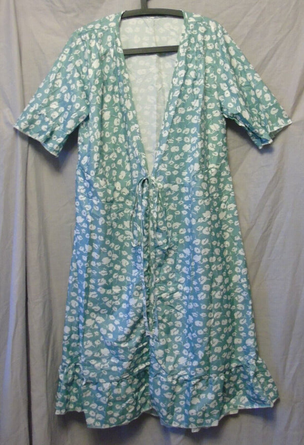 Sage Green Floral Belted Kimono Robe Size 10 Shein