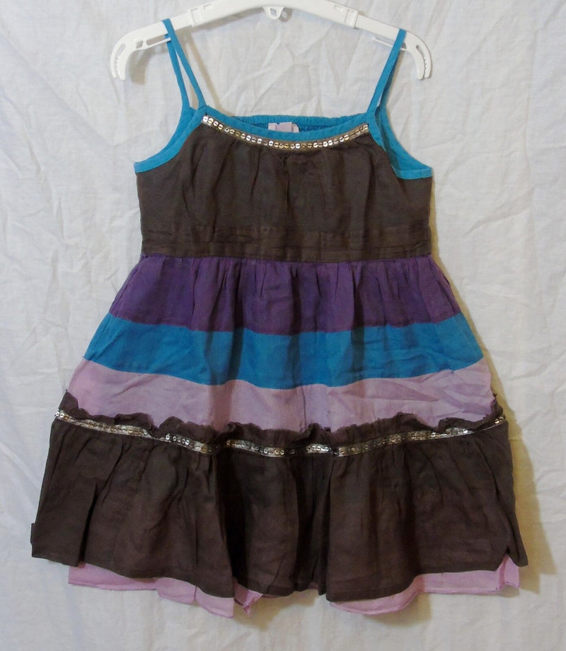 Brown Sparkly Strappy Dress Age 6-7 Years Monsoon