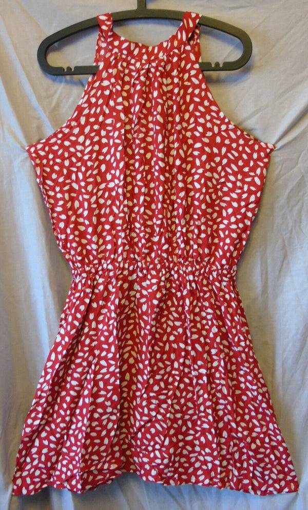 Red White Hearts Floaty Dress Size 16 Shein