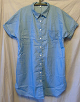 Blue Collared Shirt Dress Size 16 XL Shein