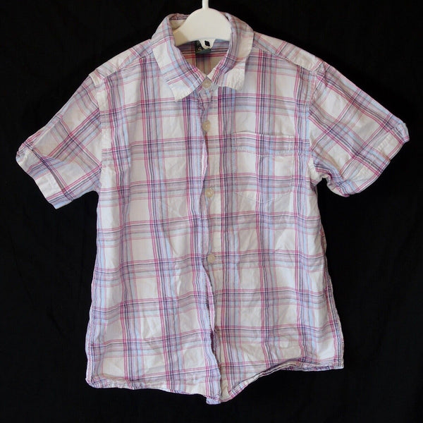 Pink Check Short Sleeve Shirt Age 4-5 Years Zara