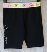 Black Sheen Stretchy Gym Shorts Age 8-9 Years Sonneti