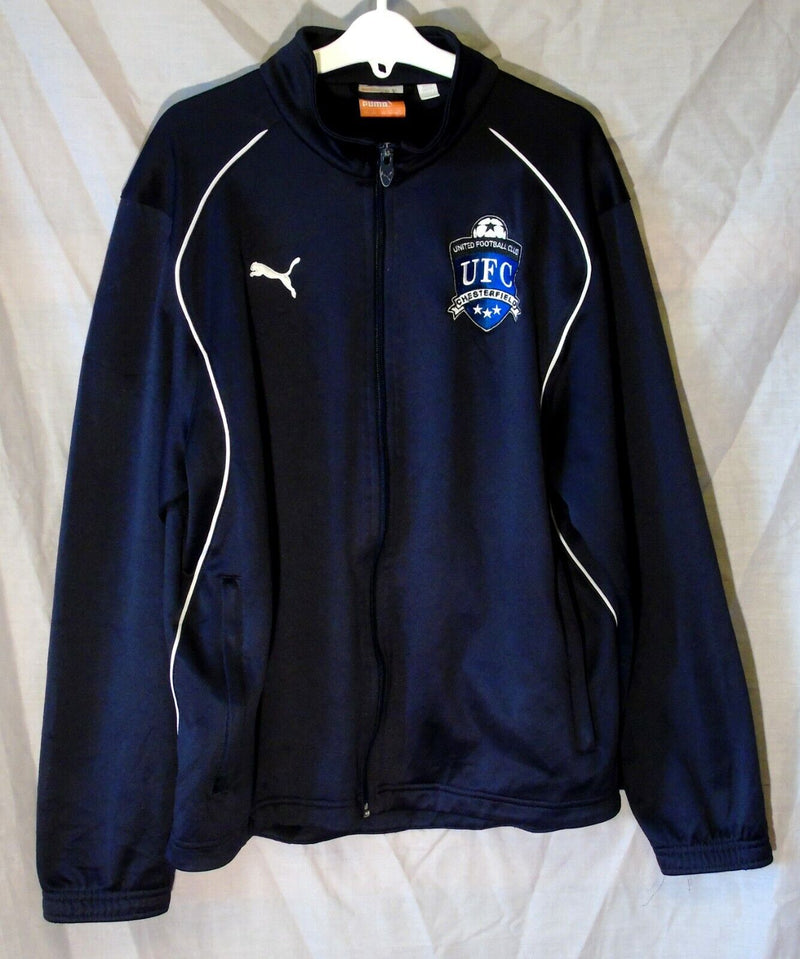 Blue Chesterfield FC Football Tracksuit Top Jacket Age 14 Years Puma