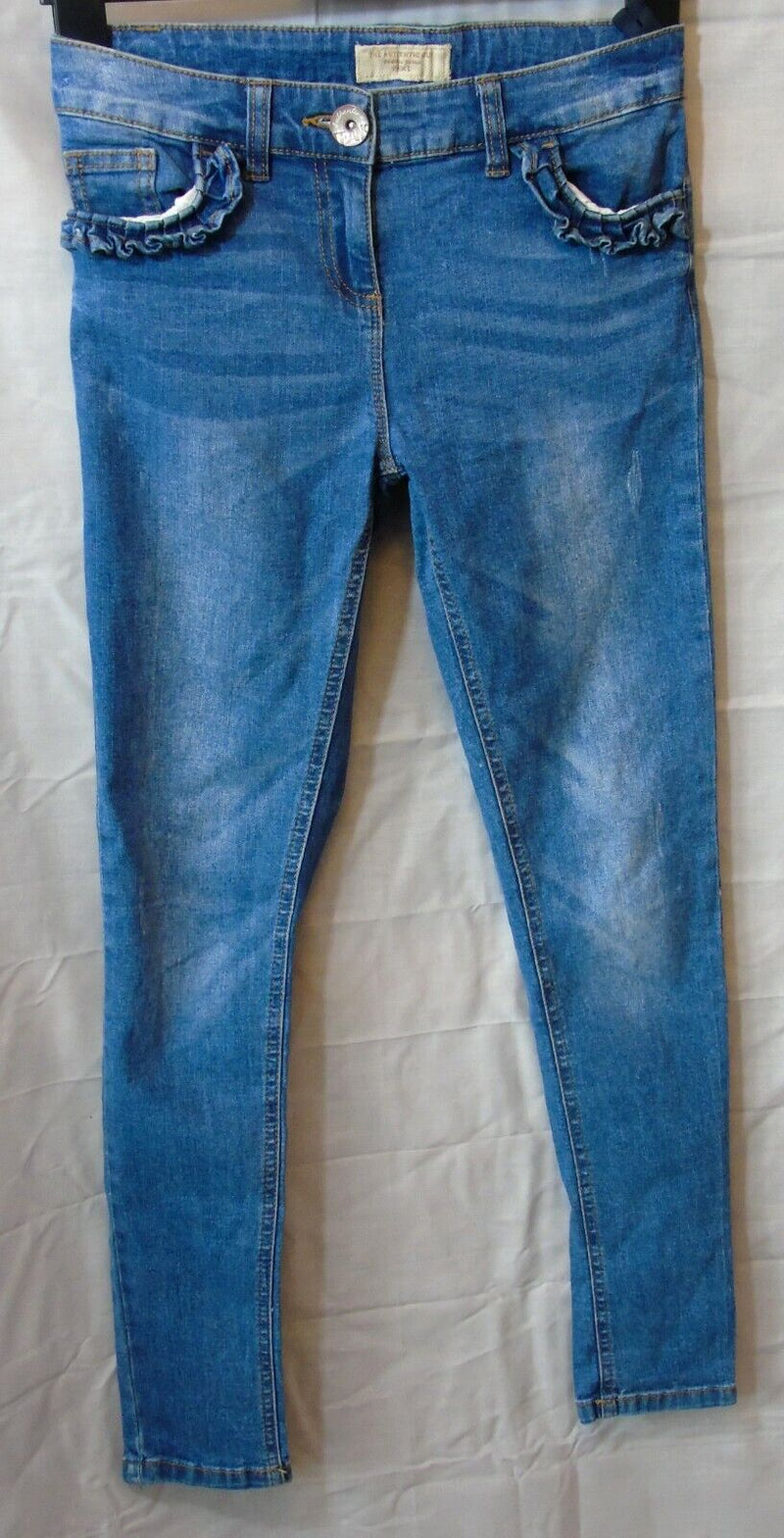 Blue Whiskered Denim Slim Fit Jeans Age 12 Years Next