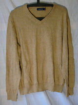 Brown V-Neck Jumper Size L Large Nautica