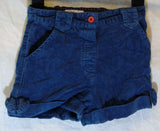 Blue Velour Feel Shorts Age 18-24 Months Disney Store