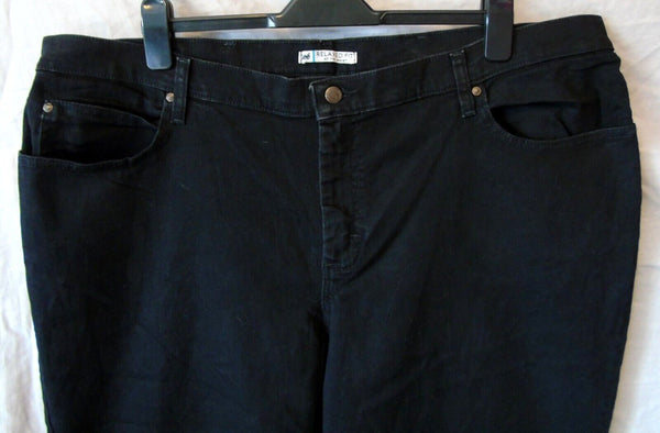 Black Relaxed Fit Jeans Size 24 Lee 46" W 30"L