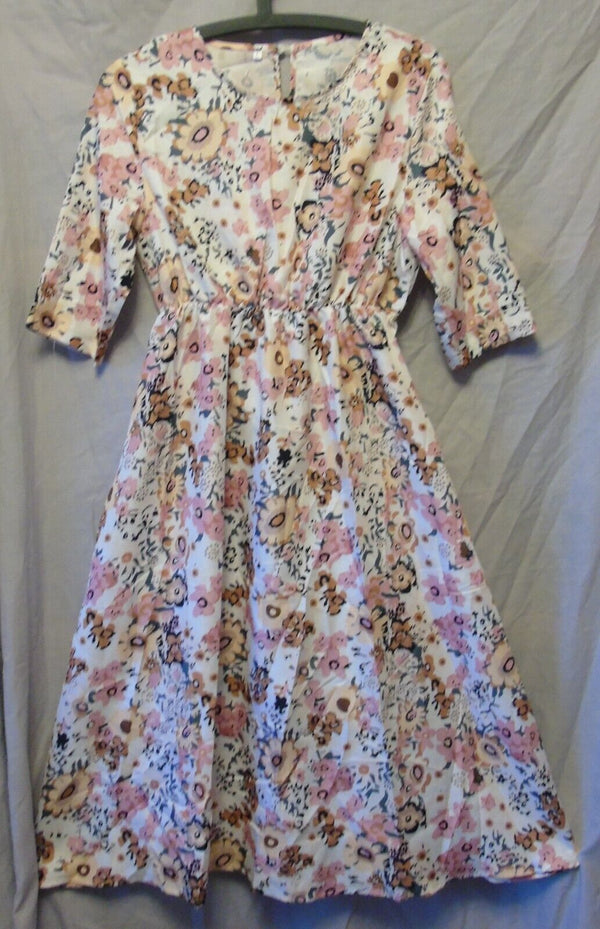 Pink Floral Floaty Dress Size 8 Shein