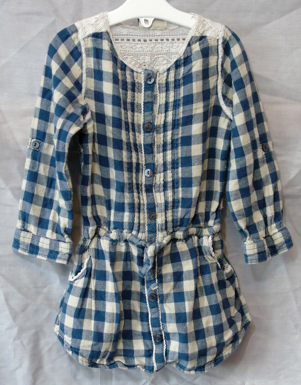 Blue Check Brushed Cotton Tunic Dress Age 3 Years Next