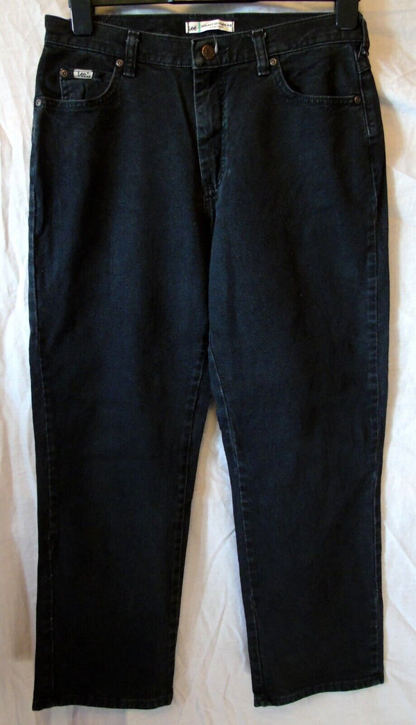 Black Straight Leg Jeans Size 14 Lee 31"W 28"L