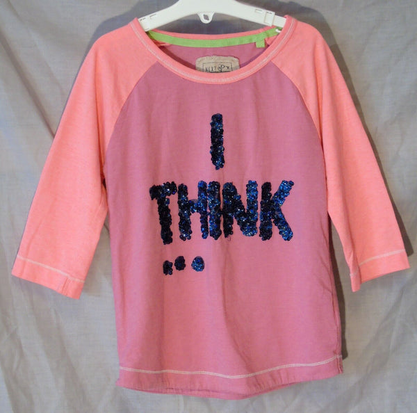 Pink Sequin 3/4 Sleeve T-Shirt Top Age 8 Years Next