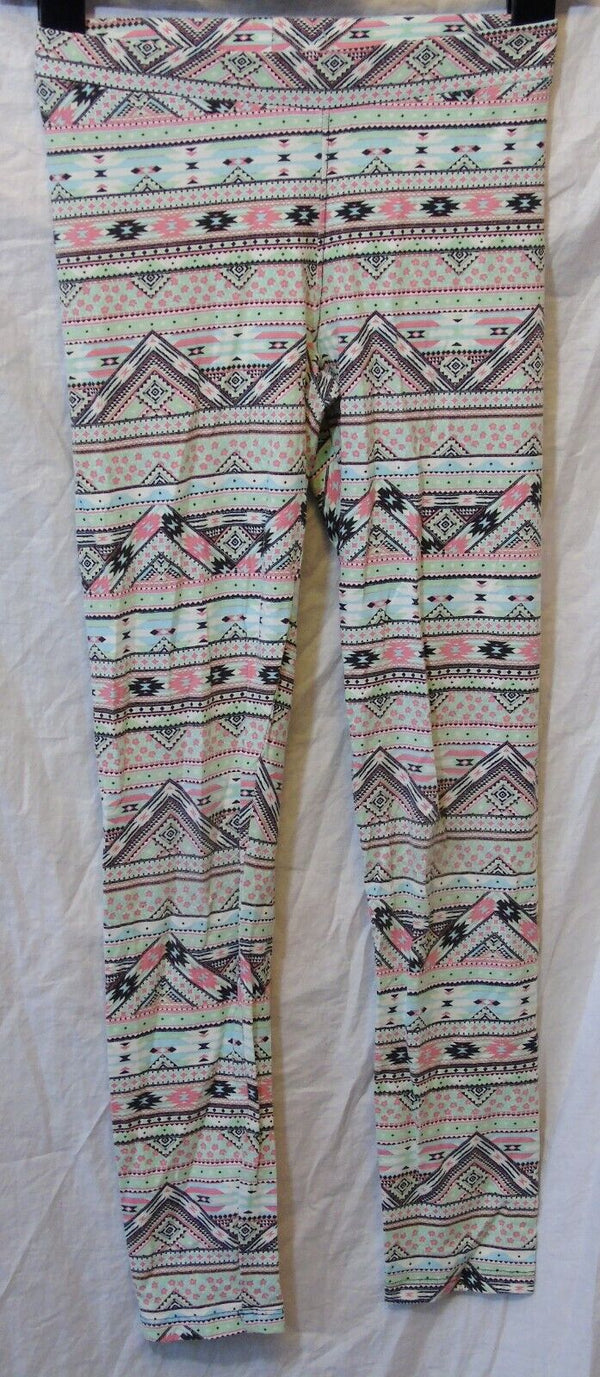 Green Aztec Stretch Leggings Age 13-14 Years H&M