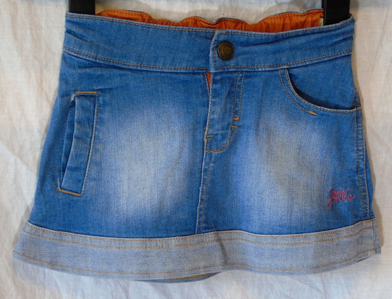 Blue Denim Panelled Flared Skirt Age 4 Years Joules