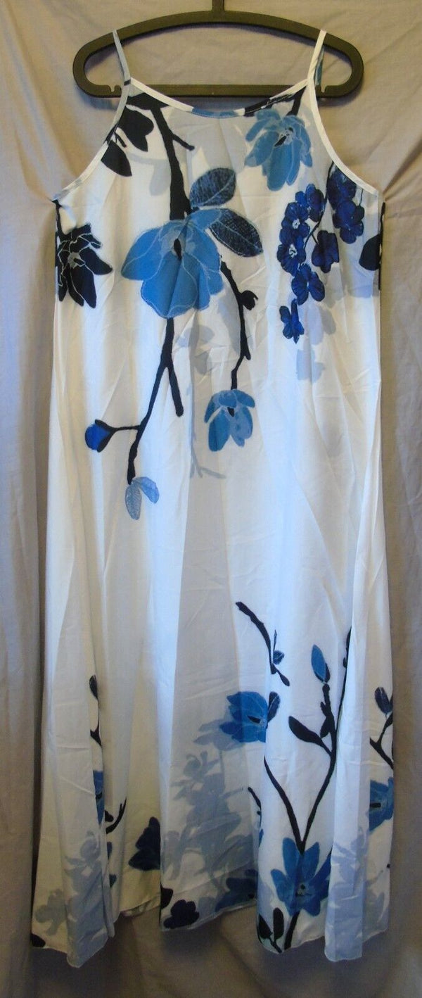 Blue White 2-Piece Chemise Robe Gown Set Size 16 XL Shein