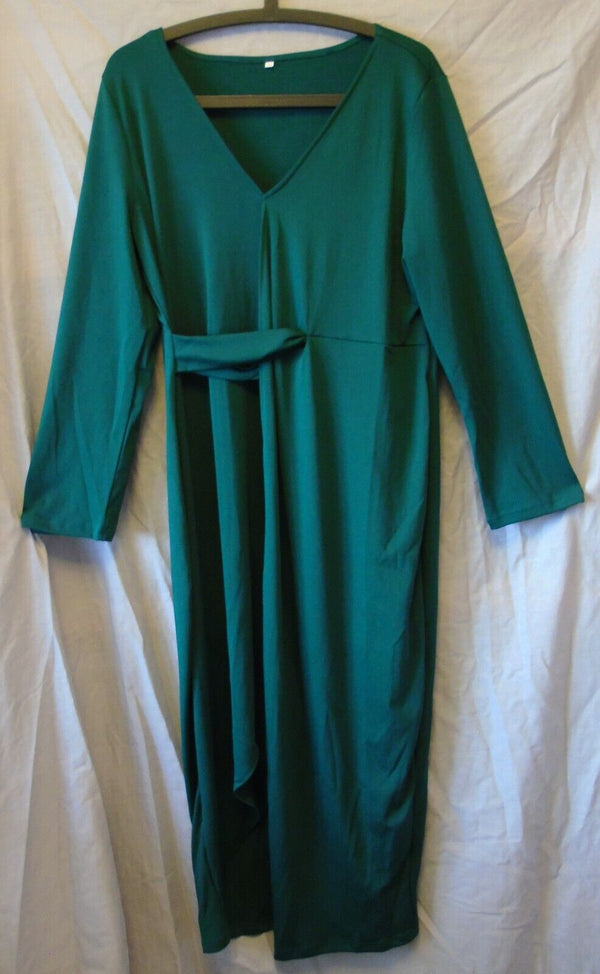 Green Wrap Style Dress Size 18 Shein