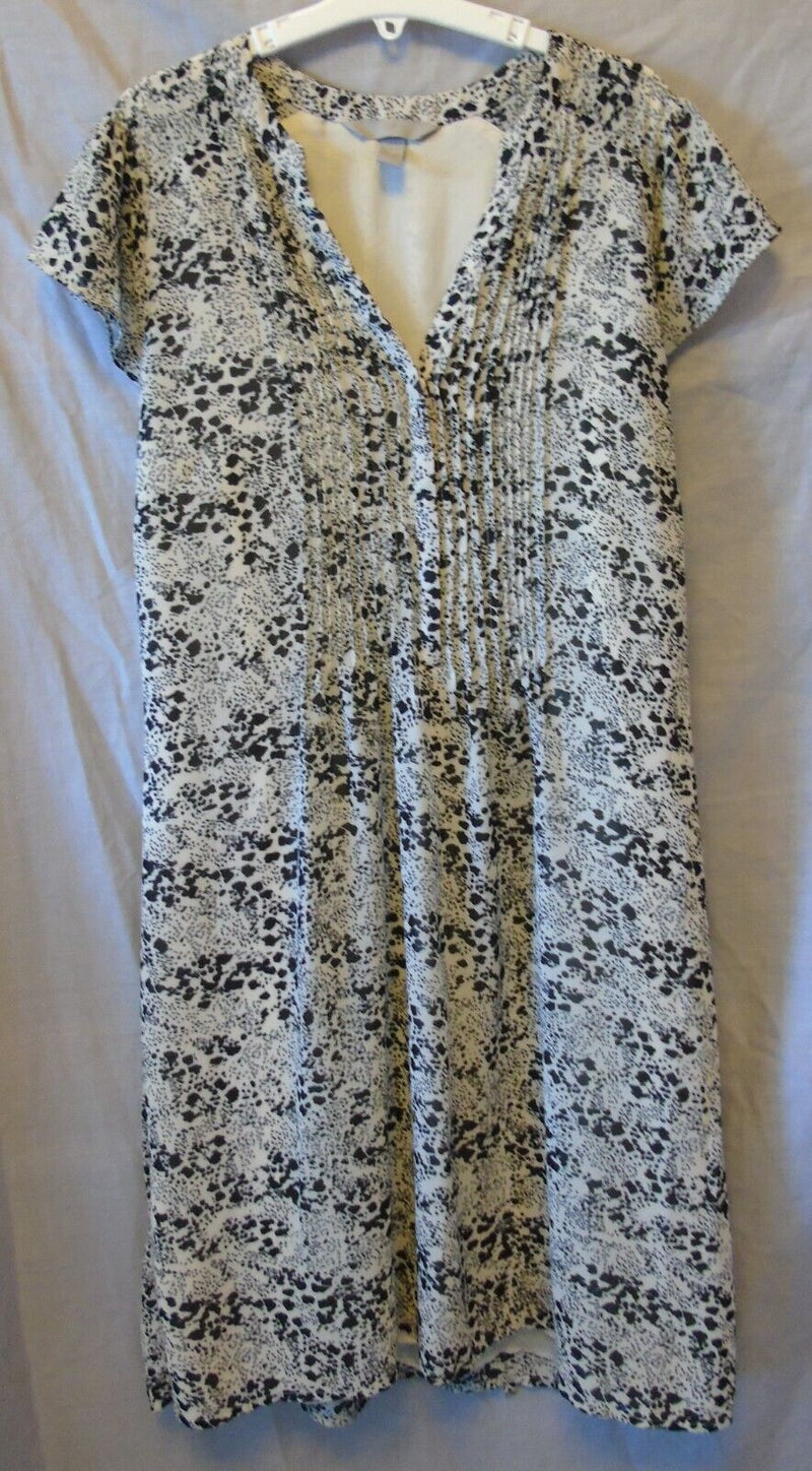 Black White Spotty Fleck Dress Size 10 H&M