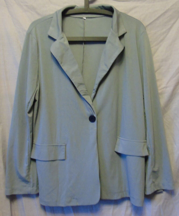 Light Grey Soft Blazer Jacket Size 22 3XL Shein Curve