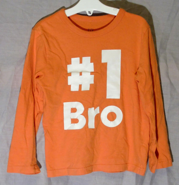 Orange Brother Slogan Long Sleeve T-Shirt Top Age 5 Years Gap