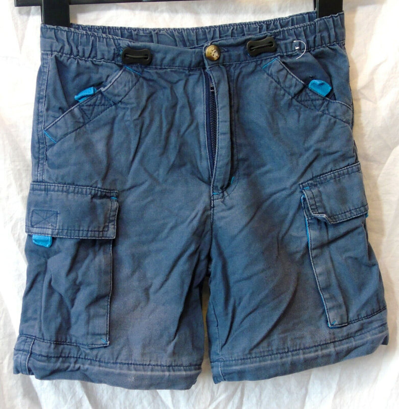 Blue Heavy Cotton Cargo Shorts Age 5-6 Years Essentials