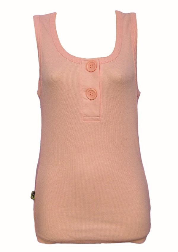 Pink Stretch Textured Vest Top Size 8 Kivi