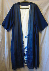 Blue White 2-Piece Chemise Robe Gown Set Size 18 Shein