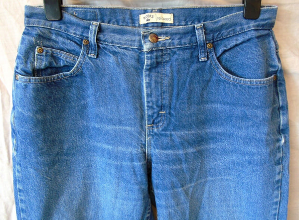 Blue Relaxed Fit Jeans Size 14 Lee Riders 32"W 28"L