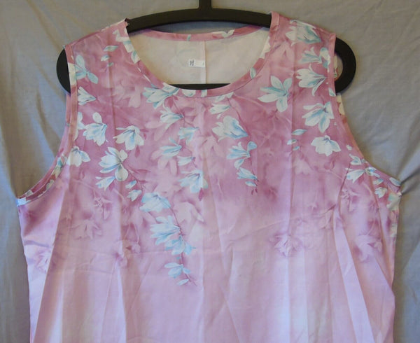 Pink Floral Satin Chemise Size 20 2XL Shein Curve