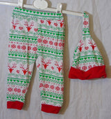 Green Xmas Hat Trousers Set Age 12-18 Months F&F