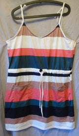 Red Stripe Strappy Dress Size 20 2XL Shein