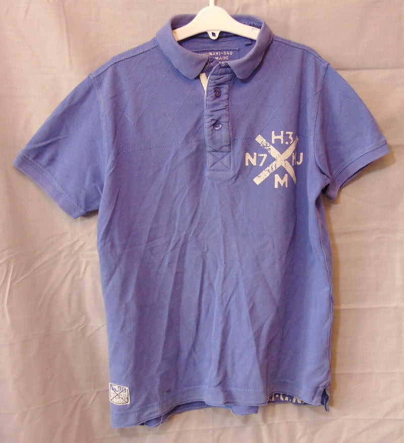 Blue Distressed Look Polo Shirt Age 13 Years Next