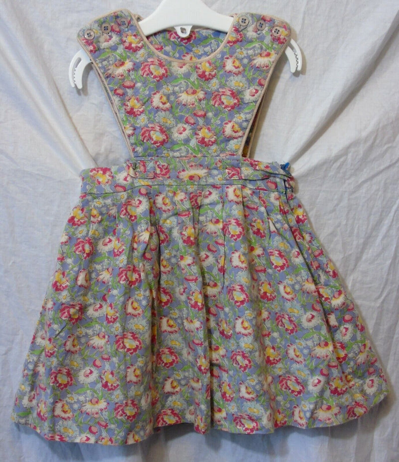 Blue Floral Wool Blend Dress Age 18-24 Months David Charles