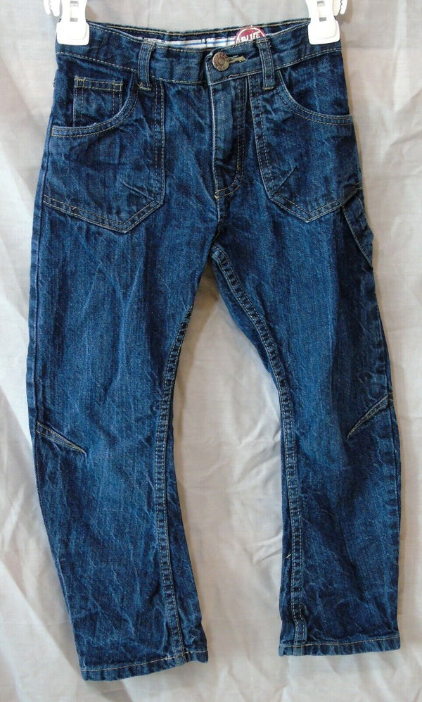 Blue Whiskered Denim Arc Leg Jeans Age 6 Years Debenhams