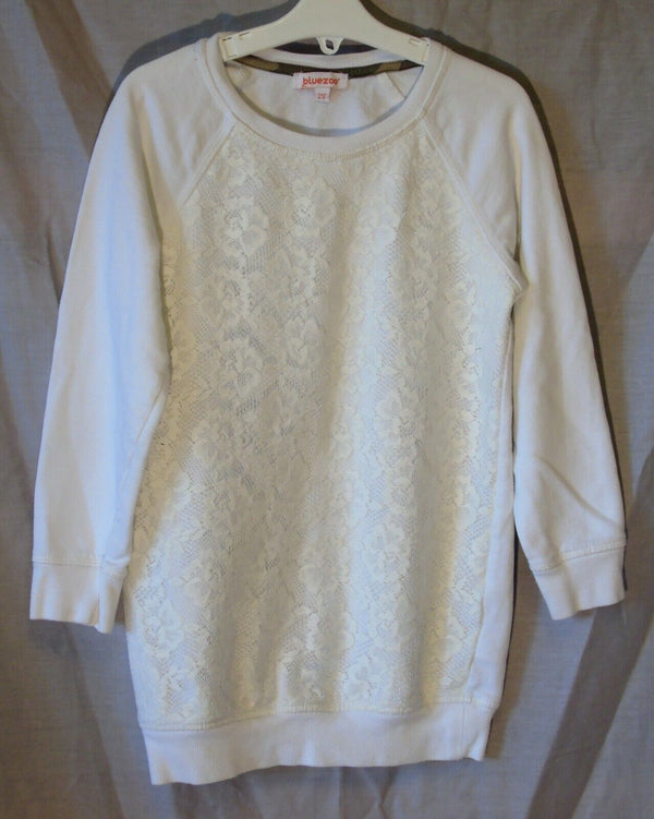 White Cream Lace Panel Jumper Age 8-9 Years Debenhams