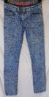 Blue Floral Super Skinny Jeans Age 9-10 Years Matalan