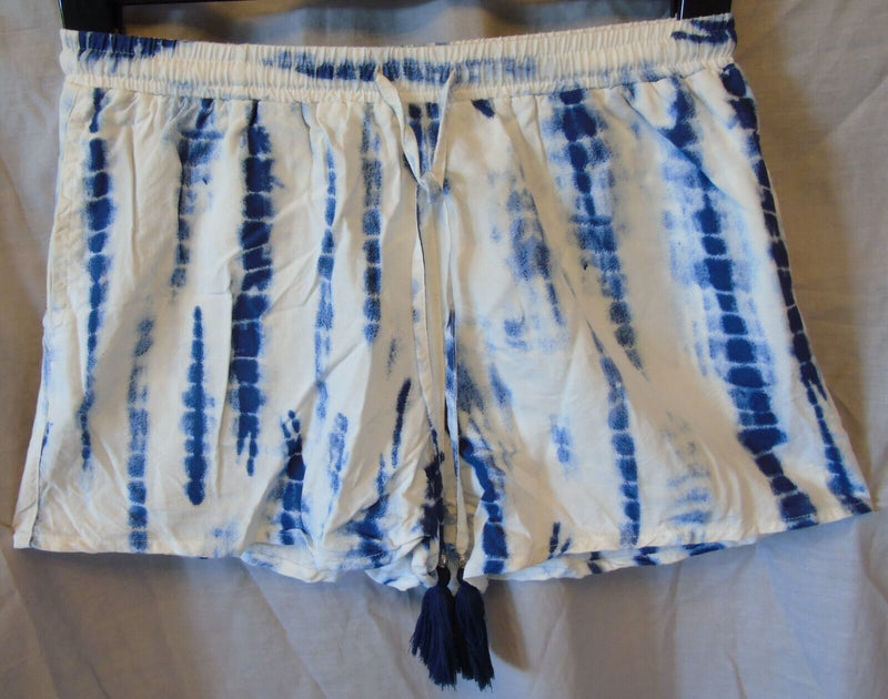 Blue Stripe Tie Dye Shorts Size 8 F&F