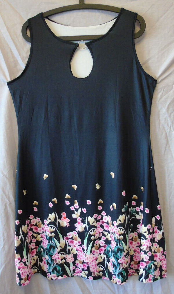 Black Floral Summer Dress Size 12 Shein