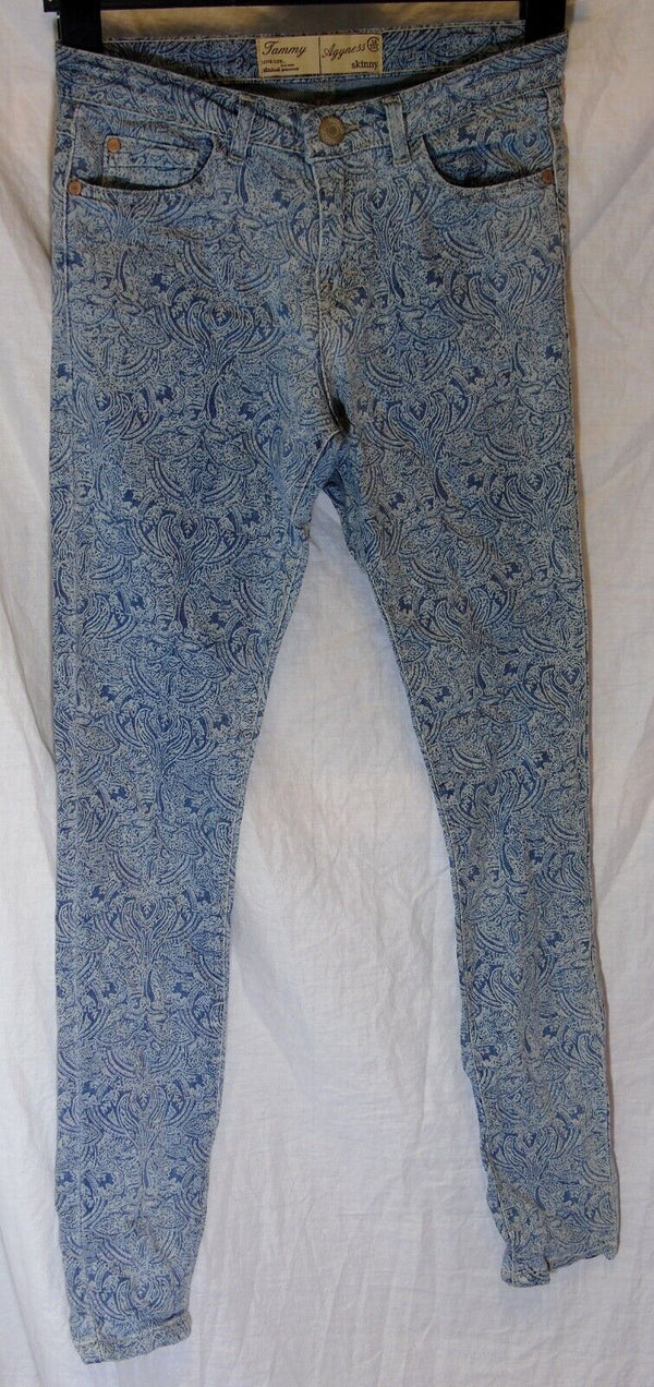 Blue Paisley Skinny Fit Jeans Age 13 Years Tammy Agyness