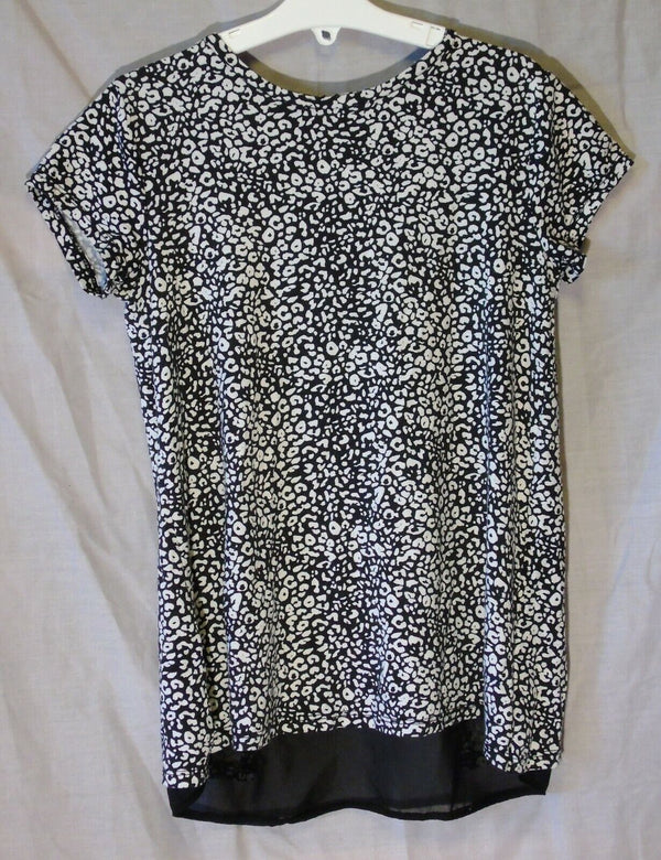 Black White Blouse Top Age 8-9 Years George