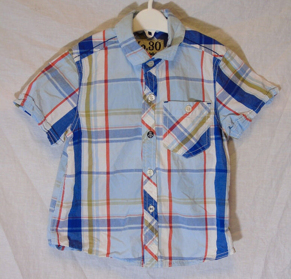 Red Check Short Sleeve Shirt Age 3 Years Next