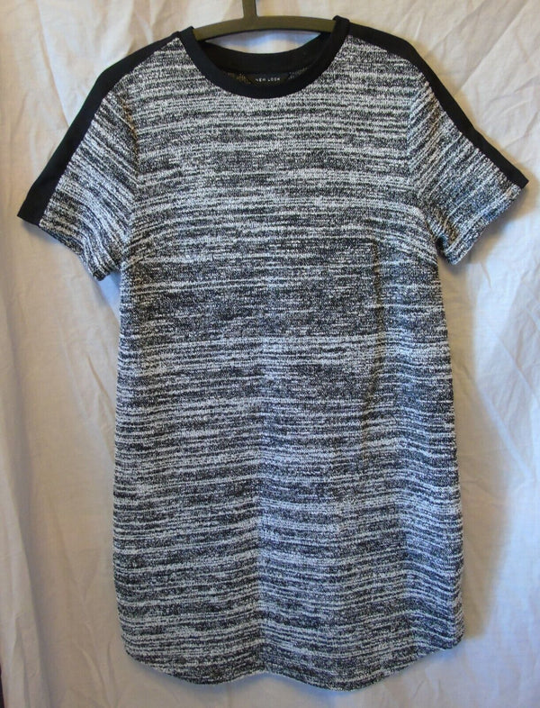 Black Fleck Textured Dress Size 8 New Look